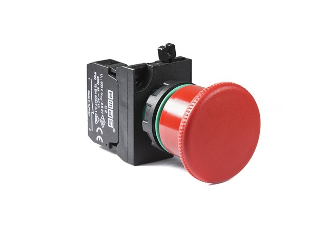 CP Series Plastic 1NC Emergency 40 mm Pull to Release Red 22 mm Control Unit